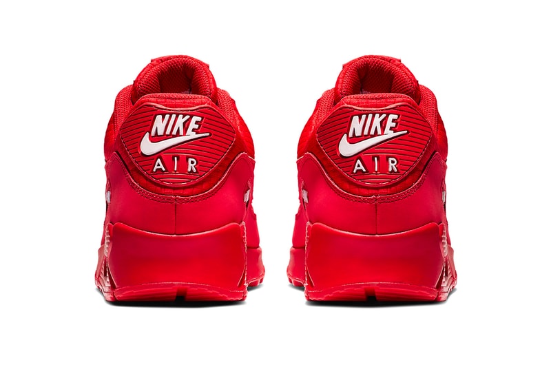Nike Air Max 90 "All-Red" Release white bold vibrant supreme monotoned