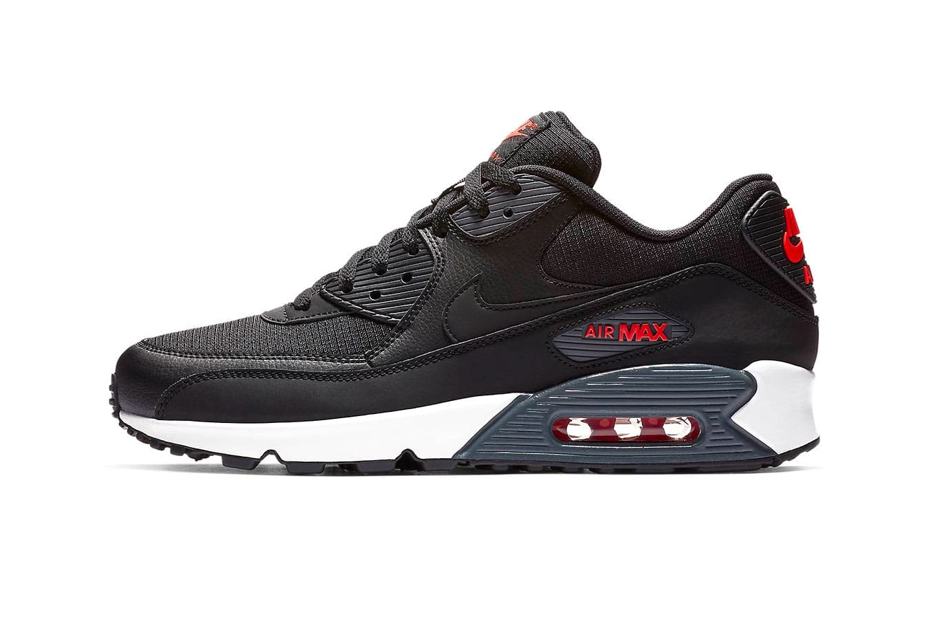 air max 90s black and red