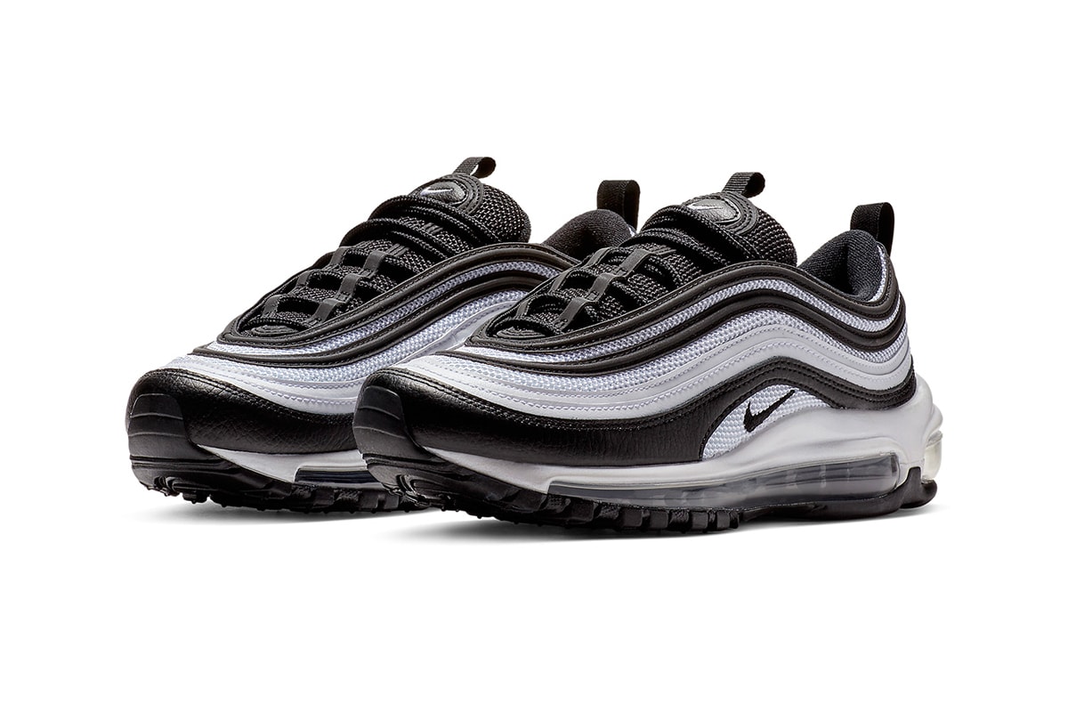 A Closer Look at Nike's Panda-Inspired Air Max 97 black and white footwear images release date info