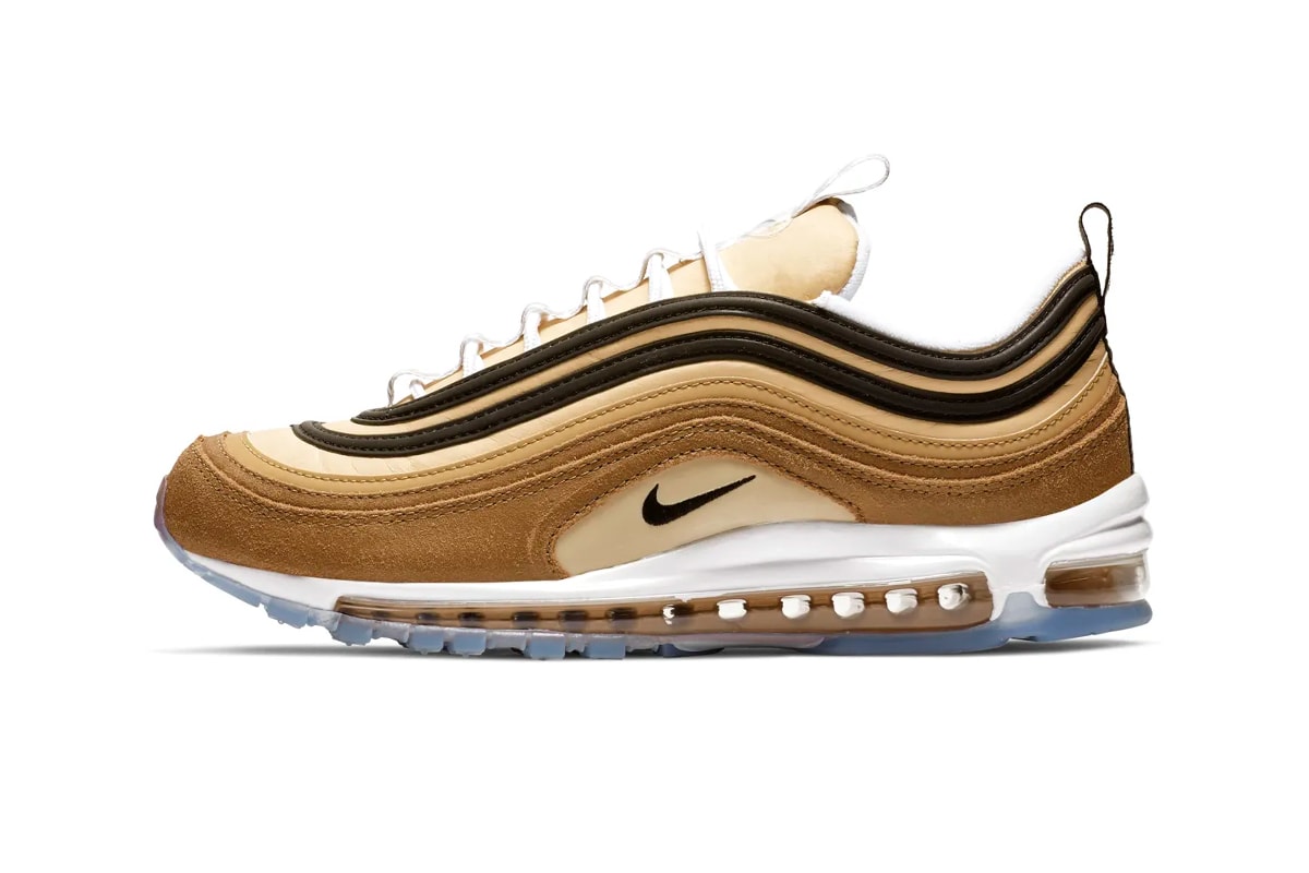 Nike Air Max 97 "Unboxed" Release shipping inspired brown yellow swoosh