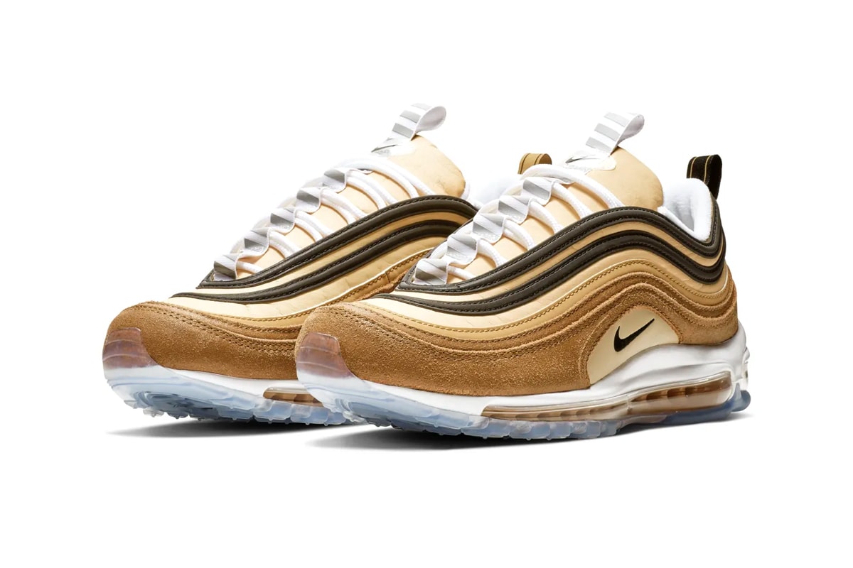 Nike Air Max 97 "Unboxed" Release shipping inspired brown yellow swoosh