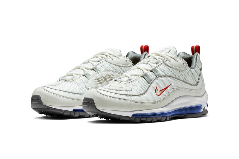 air max 98 white blue red