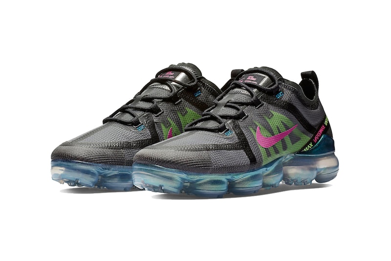 nike air vapormax 2019 black active fuchsia photo blue footwear nike running january shoes sneakers grey gray green details info information cost price pricing release date when