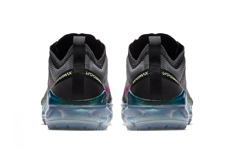 nike air vapormax 2019 black active fuchsia photo blue footwear nike running january shoes sneakers grey gray green details info information cost price pricing release date when