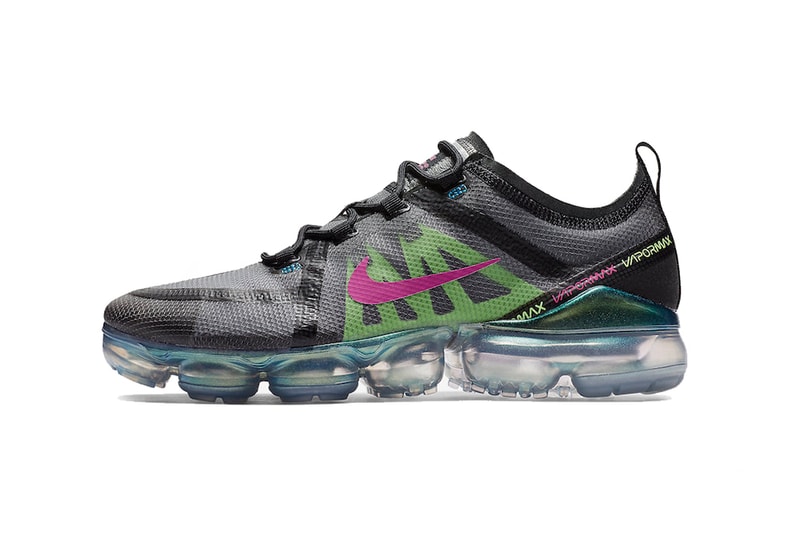 nike air vapormax 2019 black active fuchsia photo blue footwear nike running january shoes sneakers grey gray green details info information cost price pricing release date when