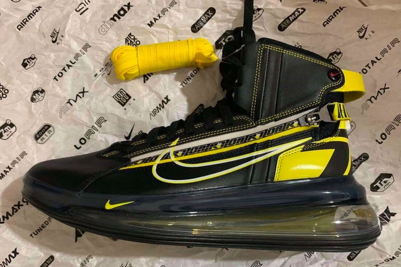 A Auto Racing-Inspired High-Top Air Max 720 Surfaces black yellow images footwear sportswear info 