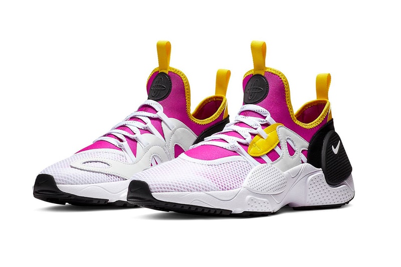 Nike Air Huarache Edge TXT Purple yellow white swoosh tinker hatfield
