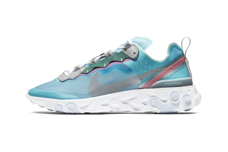 Nike React Element 87 Royal Tint Release Info Date Black Wolf Grey Solar Red