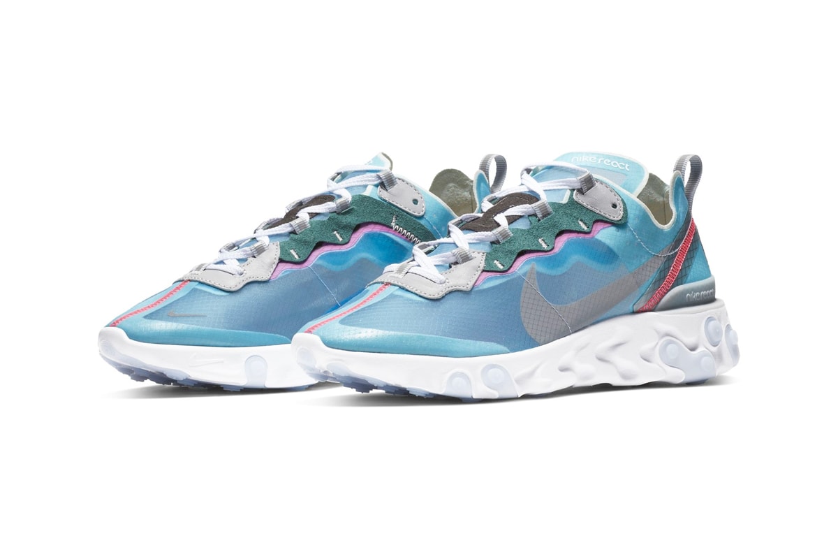 Nike React Element 87 Royal Tint Release Info Date Black Wolf Grey Solar Red