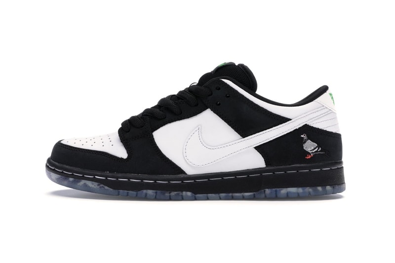 Nike SB Dunk Low “Panda Pigeon” Store List jeff staple china new york city jeffstaple stockx black white green skateboarding