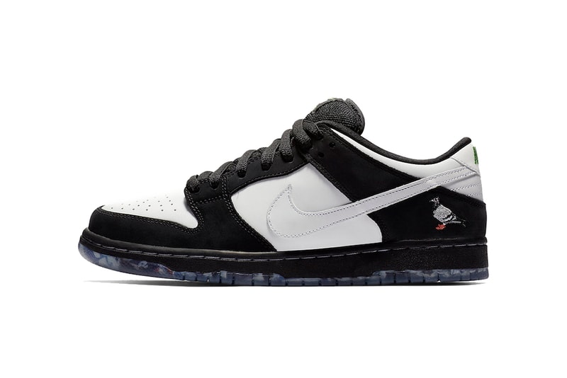 nike sb dunk low pro panda pigeon release date 2019 january footwear jeffstaple jeff staple design white back sample not for resales newspaper