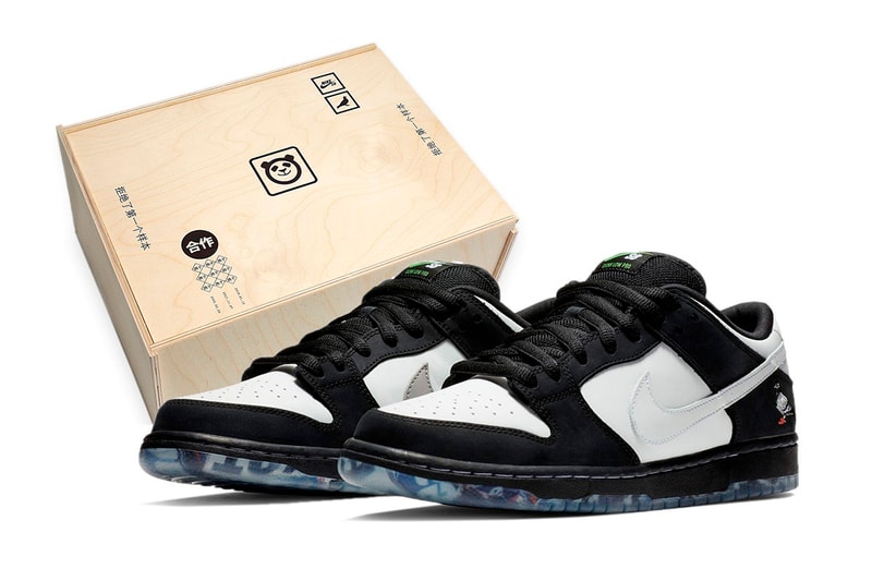 Nike SB Dunk “Panda Pigeon” Wooden Box Package extra butter swoosh