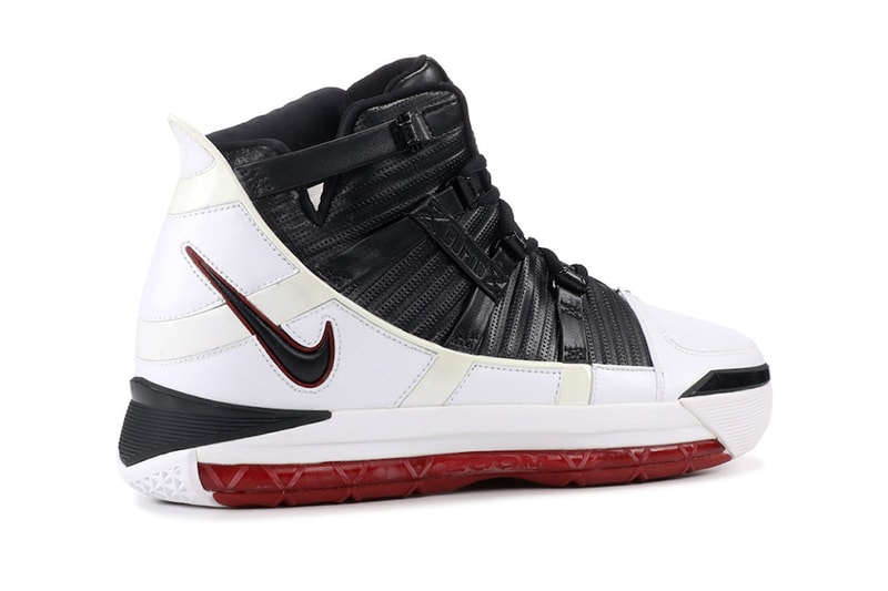 nike zoom lebron 3 home 2019 february footwear lebron james nike basketball black white varsity crimson