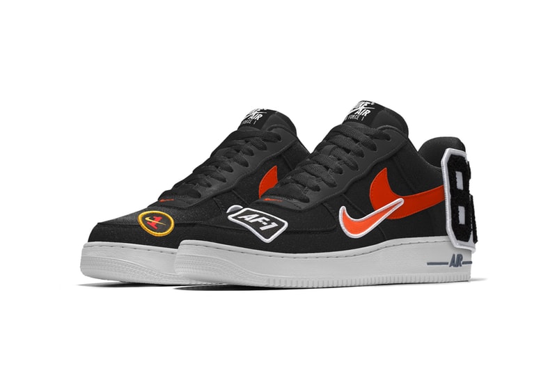 NIKEiD Custom Patch Nike Air Force 1 Sneakers Footwear info prices images customized patches nikeid by you