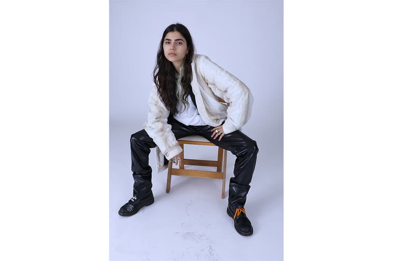 Noon Goons FW19 Lookbook fall/winter 2019 collection workwear streetwear denim graphic tee t tie-dye Los Angeles Gogy Esparza suede rose print pvc faux fur silk shirt