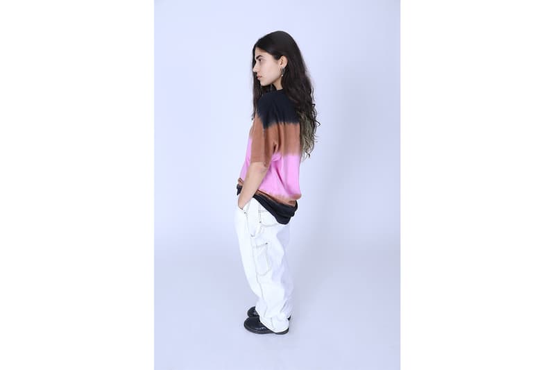 Noon Goons FW19 Lookbook fall/winter 2019 collection workwear streetwear denim graphic tee t tie-dye Los Angeles Gogy Esparza suede rose print pvc faux fur silk shirt
