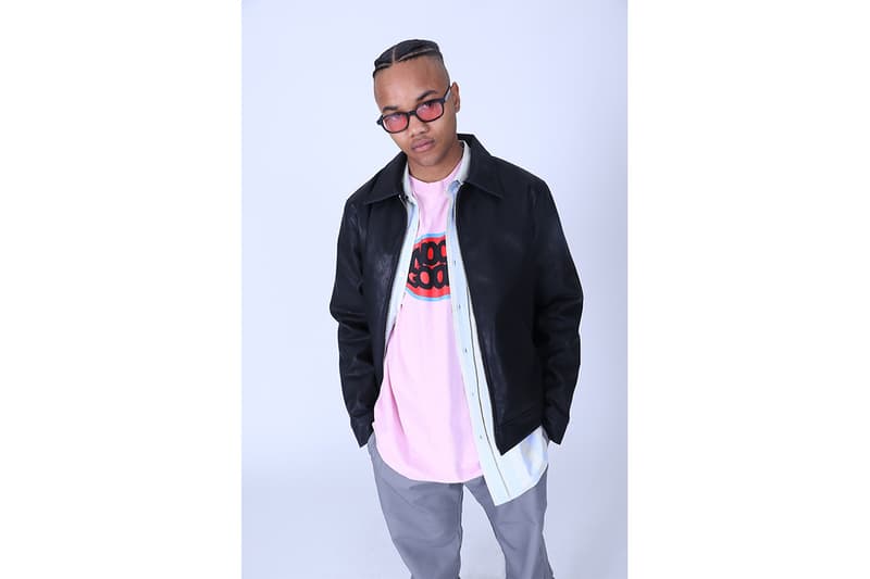 Noon Goons FW19 Lookbook fall/winter 2019 collection workwear streetwear denim graphic tee t tie-dye Los Angeles Gogy Esparza suede rose print pvc faux fur silk shirt