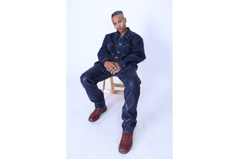 Noon Goons FW19 Lookbook fall/winter 2019 collection workwear streetwear denim graphic tee t tie-dye Los Angeles Gogy Esparza suede rose print pvc faux fur silk shirt