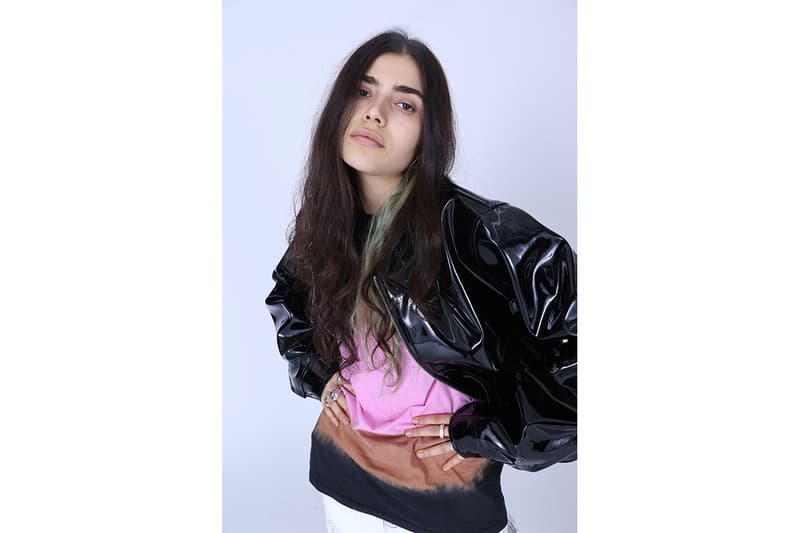 Noon Goons FW19 Lookbook fall/winter 2019 collection workwear streetwear denim graphic tee t tie-dye Los Angeles Gogy Esparza suede rose print pvc faux fur silk shirt