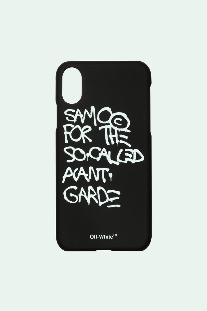 Off-White™ Basquiat iPhone X Cases collaboration four 91 usd price drop release date info avant garde post modern transparent print graphic artwork