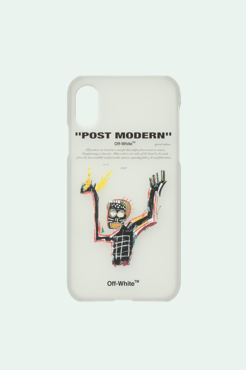 Off-White™ Basquiat iPhone X Cases collaboration four 91 usd price drop release date info avant garde post modern transparent print graphic artwork