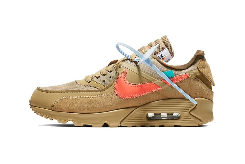 off white nike air max 90 desert ore hyper jade bright mango 2019 january footwear nike sportswear virgil abloh