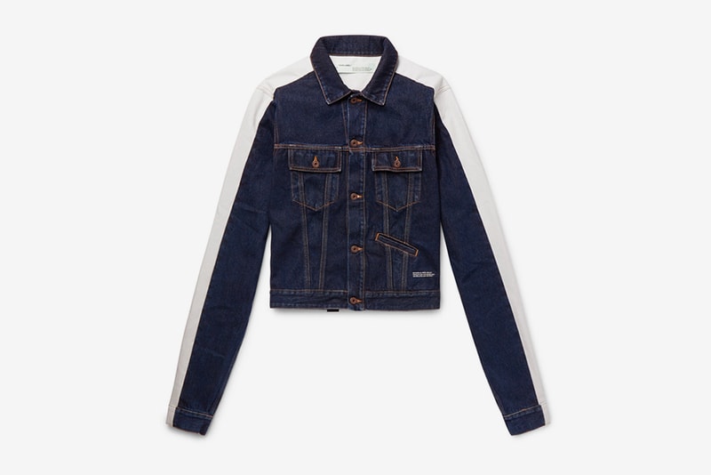 Off-White™ Striped Denim Jacket Release Info mr porter virgil abloh made in italy ss19 indigo 100% cotton release info pricing date 