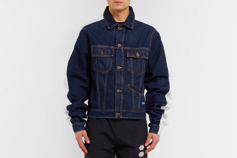 Off-White™ Striped Denim Jacket Release Info mr porter virgil abloh made in italy ss19 indigo 100% cotton release info pricing date 