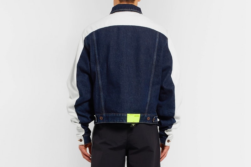 Off-White™ Striped Denim Jacket Release Info mr porter virgil abloh made in italy ss19 indigo 100% cotton release info pricing date 
