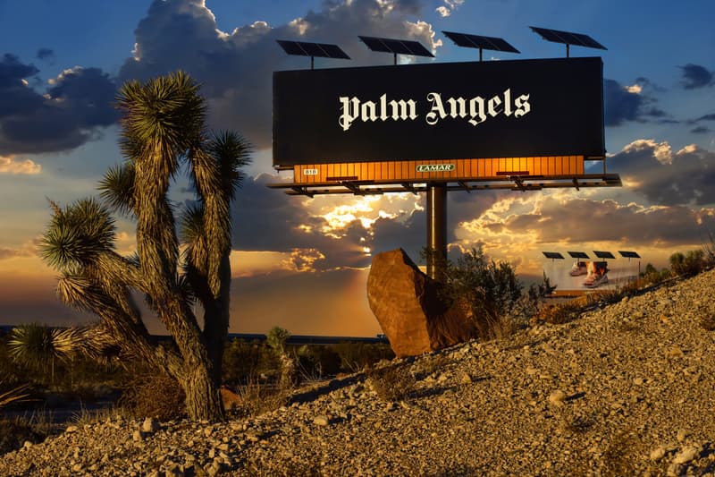 Palm Angels Recovery Sneaker Unveil Billboard Francesco Ragazzi Los Angeles Las Vegas