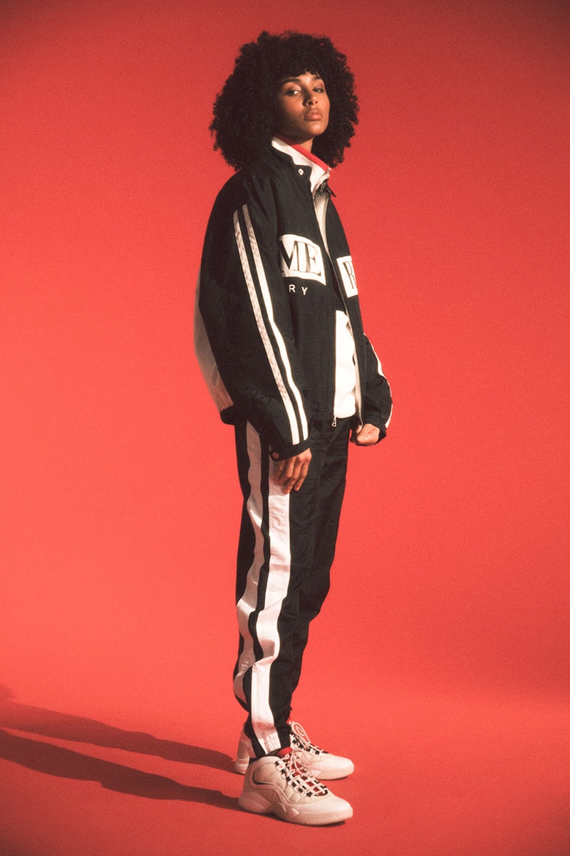 Perry Ellis America II 2019 Lookbook Winter primary colors blue red yellow gold black white denim shirts tees track pants shoes sneaker ‘90s vintage New York ready-to-wear 
