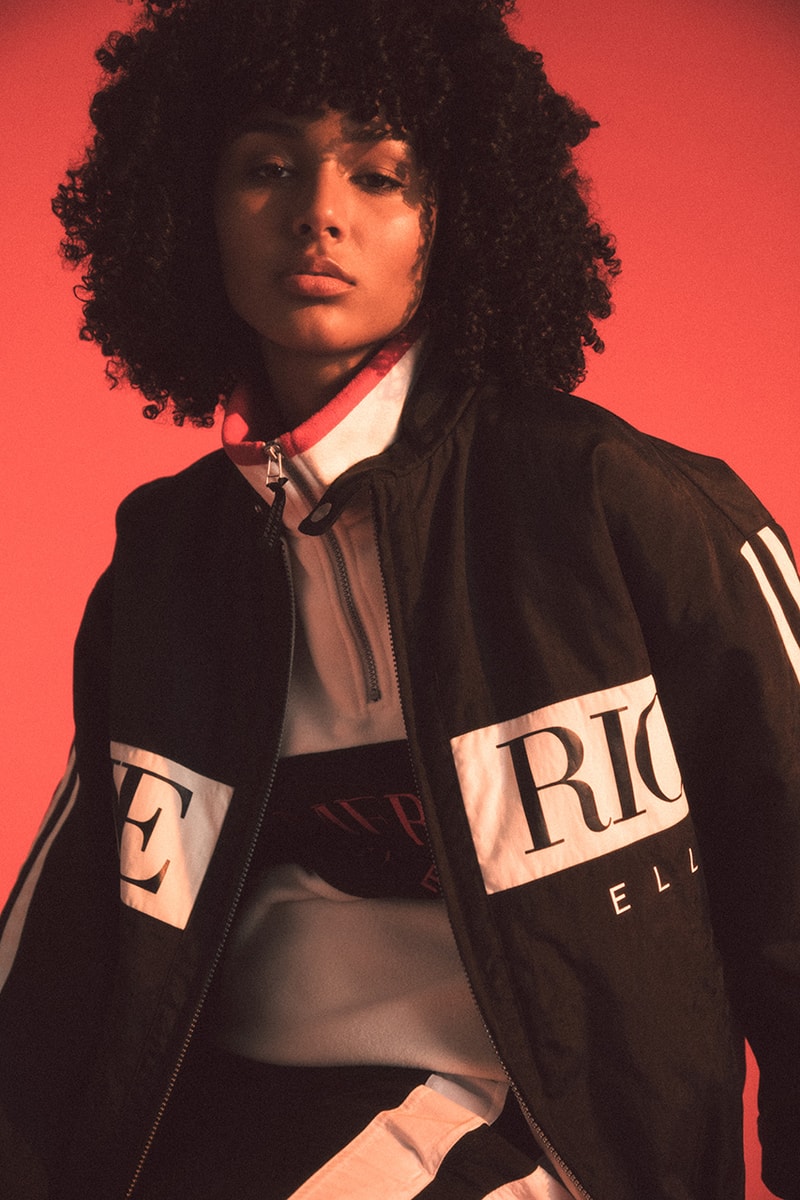 Perry Ellis America II 2019 Lookbook Winter primary colors blue red yellow gold black white denim shirts tees track pants shoes sneaker ‘90s vintage New York ready-to-wear 