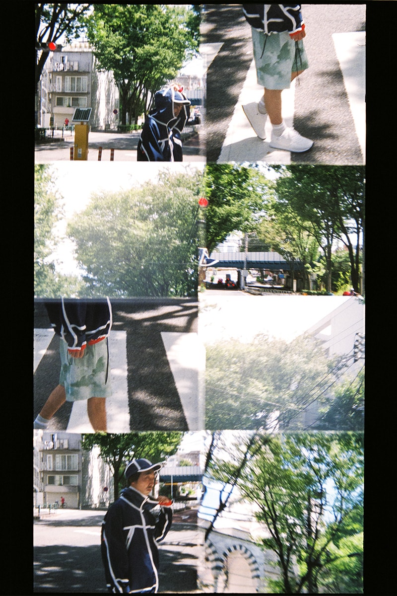PHINGERIN Spring/Summer 2019 Lookbook camouflage vest Japan accessories sweat sweatshirt sweatpants trousers jacket outerwear baghead hats red pants tee tshirt silk tang suit jacket bomber 