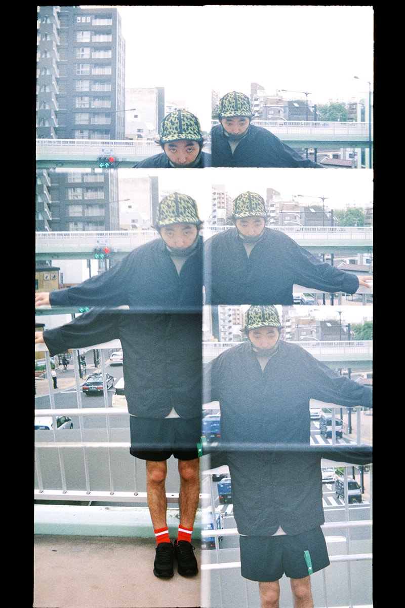 PHINGERIN Spring/Summer 2019 Lookbook camouflage vest Japan accessories sweat sweatshirt sweatpants trousers jacket outerwear baghead hats red pants tee tshirt silk tang suit jacket bomber 