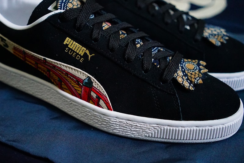 PUMA Suede Ukiyo-E Custom Flying Hawk Studios II 2 simply union collaboration pre order bespoke handmade buy