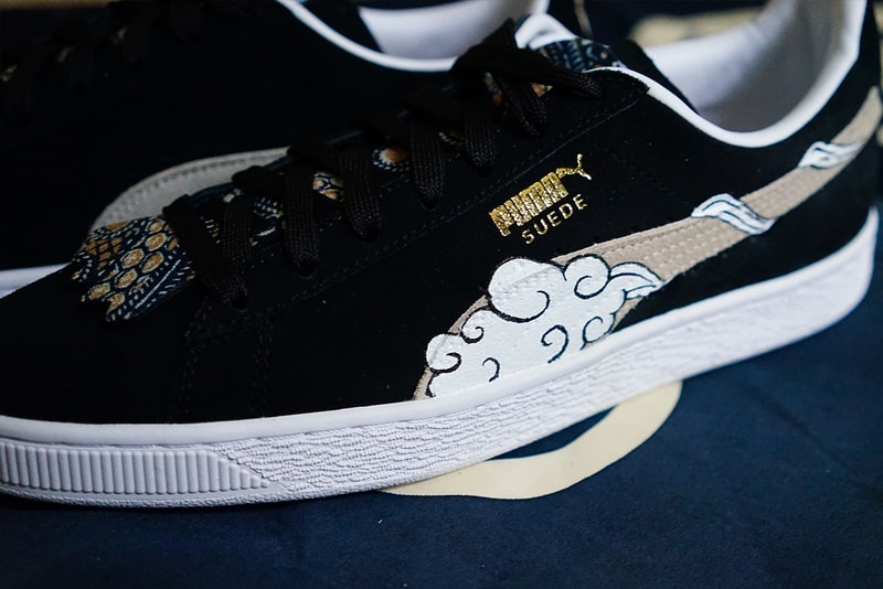 PUMA Suede Ukiyo-E Custom Flying Hawk Studios II 2 simply union collaboration pre order bespoke handmade buy