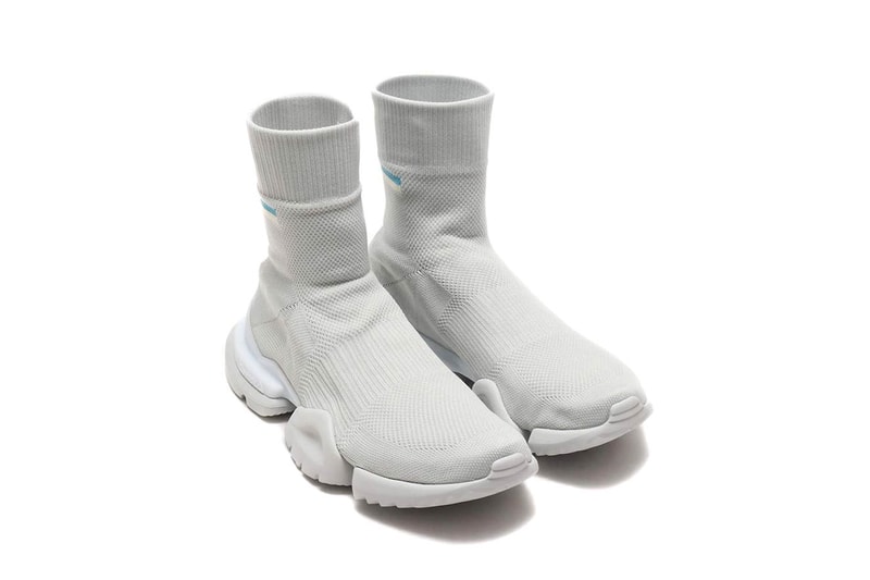 reebok sock run r grey white release info