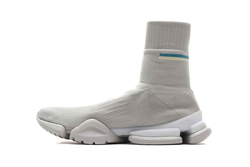 reebok sock run r grey white release info