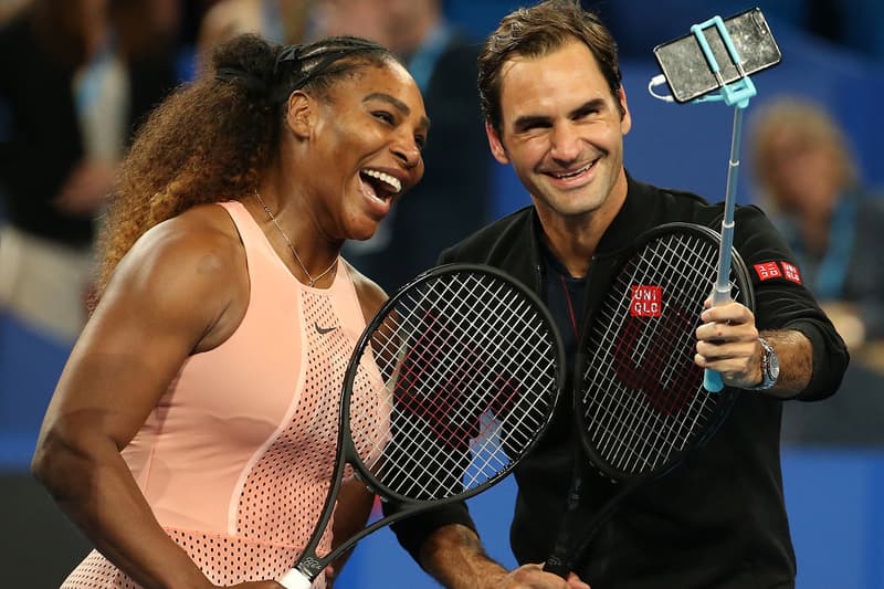 roger federer serena williams tennis perth australia the hopman cup mix doubles Belinda Bencic Frances Tiafoe