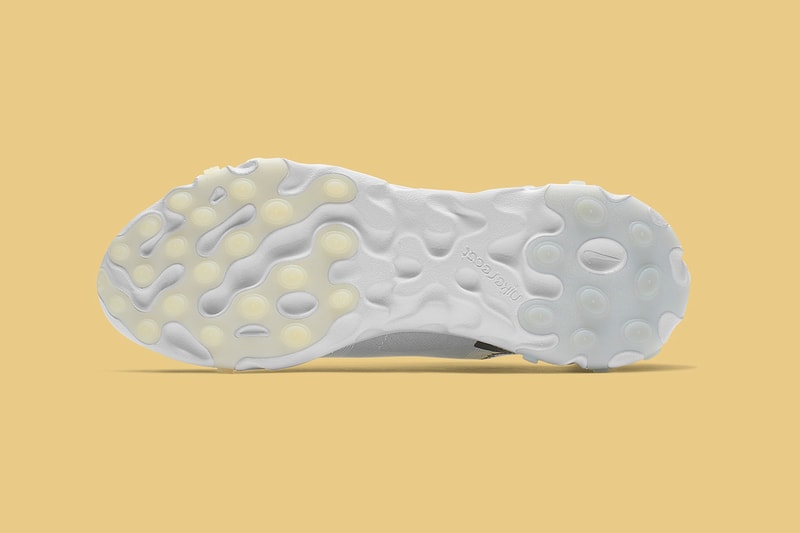 Nike Element React 55 Yellow Swoosh Release Info BQ6166-101 pale gray white sportswear shoe sneaker drop date pricing info