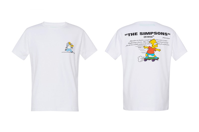 The Simpsons Off White Spring Summer 2019 Release Info T shirt Sweater white public enemy homer peace sign who the hell are you teenager