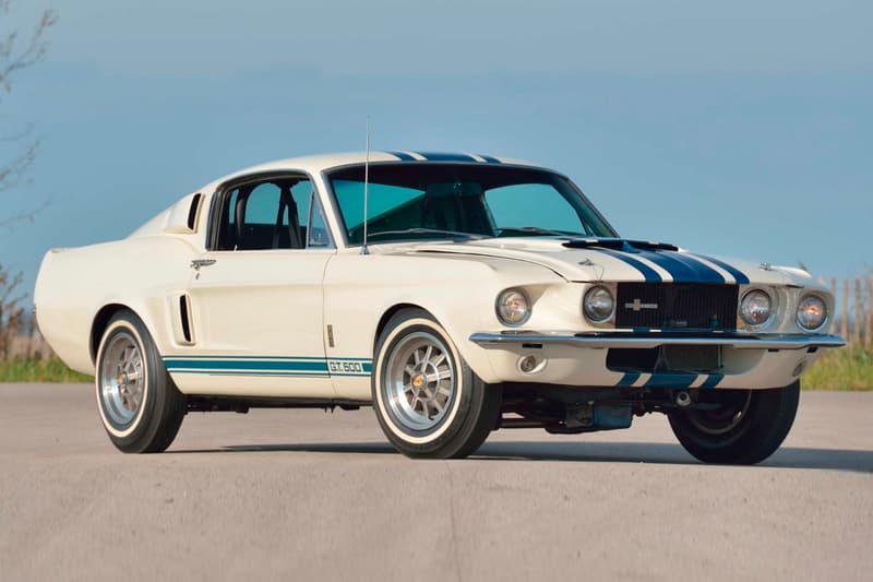 1967 Shelby GT500 Super Snake 2.2 Million USD Auction Sale one of a kind white blue