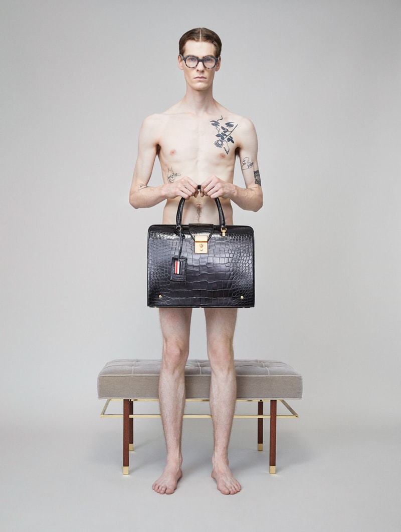 Thom Browne Spring 2019 Lookbook Collection Video Stripes Suits Navy Black White Shirts
