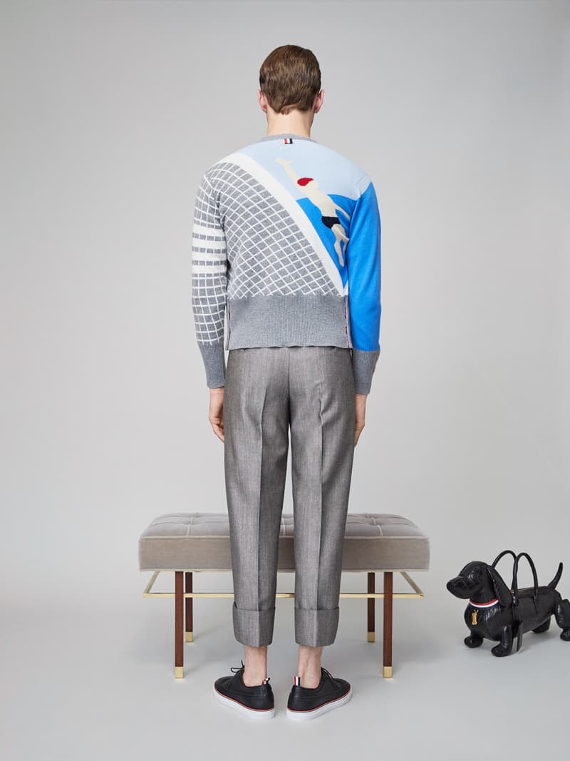 Thom Browne Spring 2019 Lookbook Collection Video Stripes Suits Navy Black White Shirts