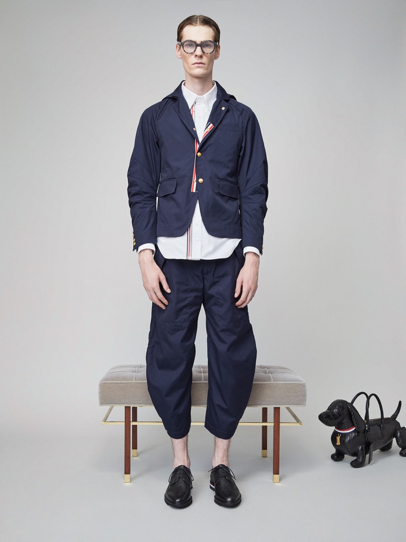 Thom Browne Spring 2019 Lookbook Collection Video Stripes Suits Navy Black White Shirts