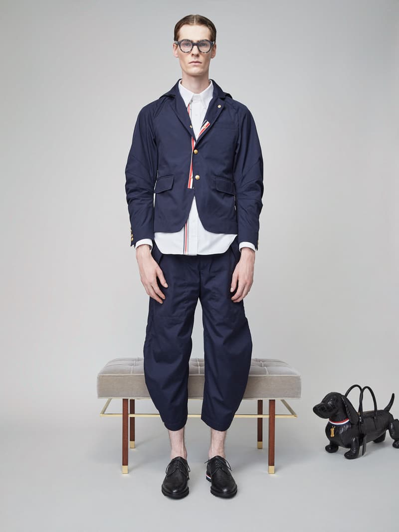 Thom Browne Spring 2019 Lookbook Collection Video Stripes Suits Navy Black White Shirts