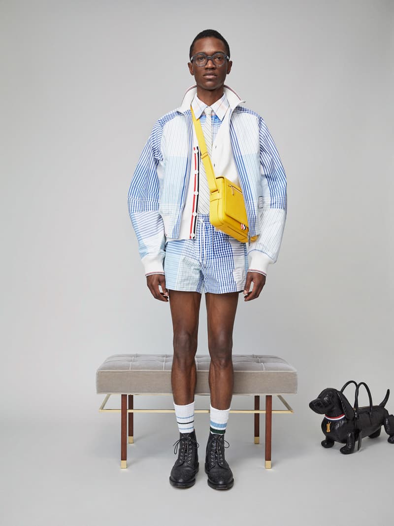 Thom Browne Spring 2019 Lookbook Collection Video Stripes Suits Navy Black White Shirts