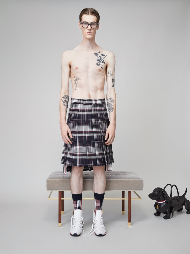 Thom Browne Spring 2019 Lookbook Collection Video Stripes Suits Navy Black White Shirts