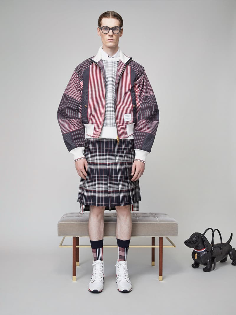 Thom Browne Spring 2019 Lookbook Collection Video Stripes Suits Navy Black White Shirts