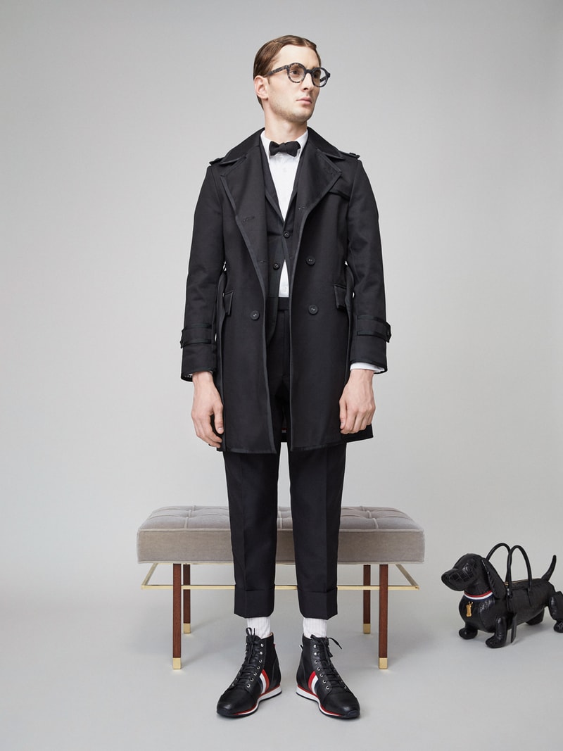 Thom Browne Spring 2019 Lookbook Collection Video Stripes Suits Navy Black White Shirts